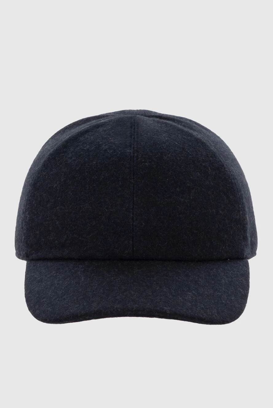 Loro Piana man cap made of cashmere and natural fur blue for men купить с ценами и фото 172218 - photo 1