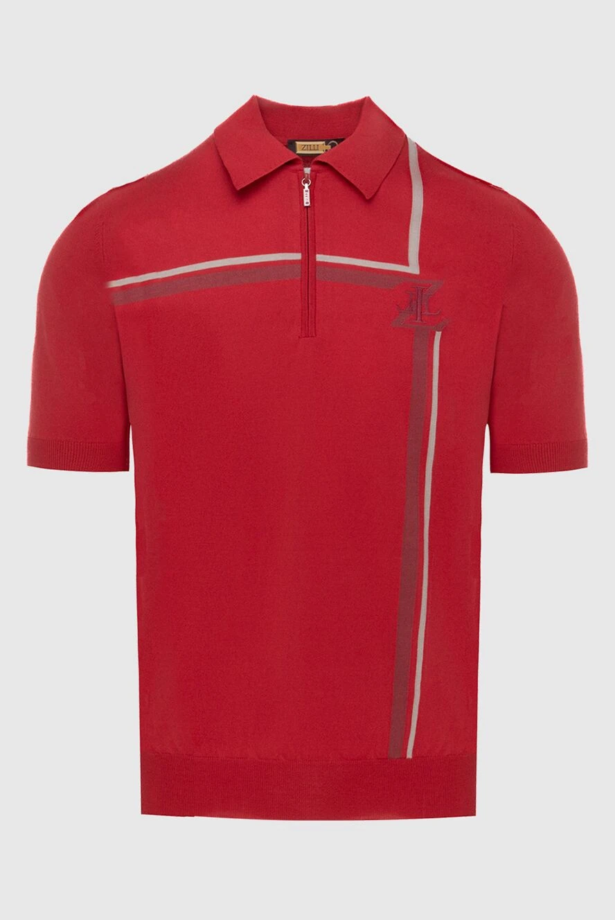 Zilli man cotton and silk polo red for men купить с ценами и фото 172262 - photo 1