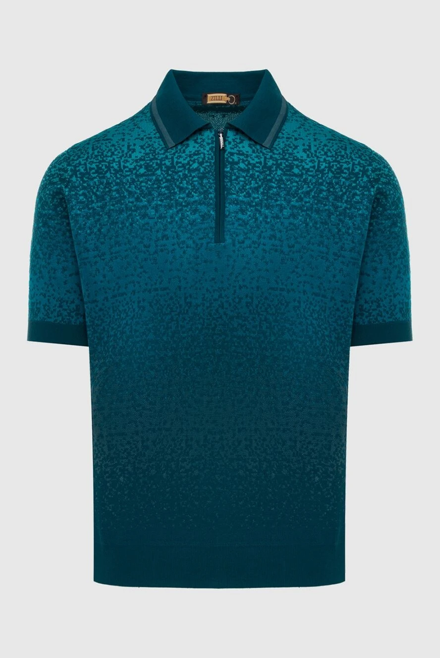 Zilli man cotton and silk polo green for men купить с ценами и фото 172263 - photo 1