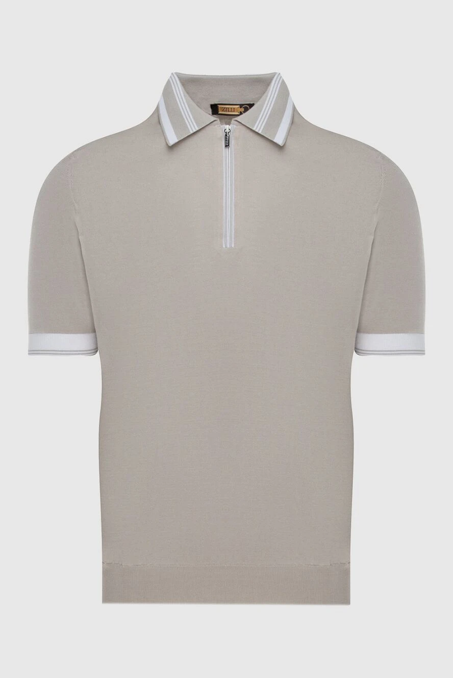 Zilli man beige cotton and silk polo for men купить с ценами и фото 172269 - photo 1