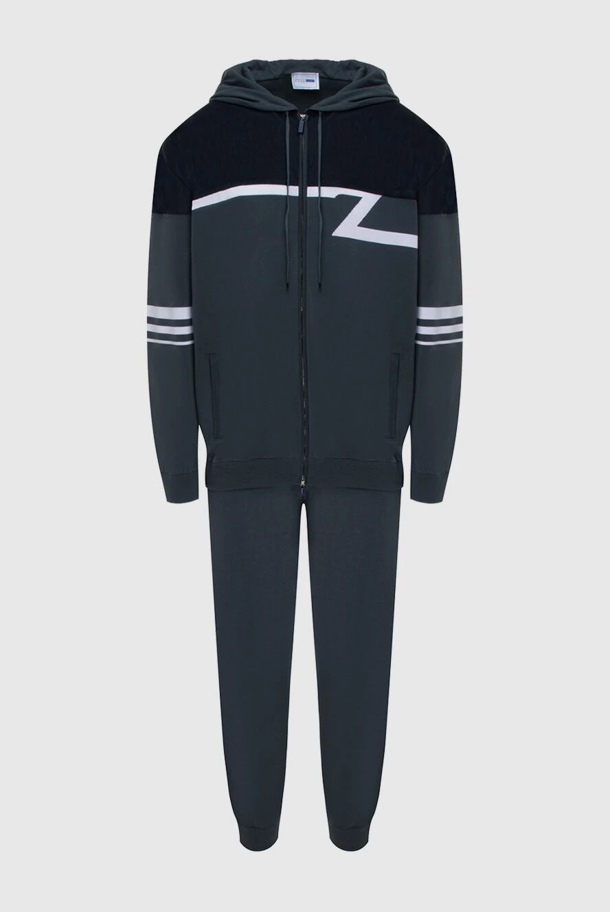 Zilli man gray men's sports suit made of cotton and polyamide 172284 - photo 1