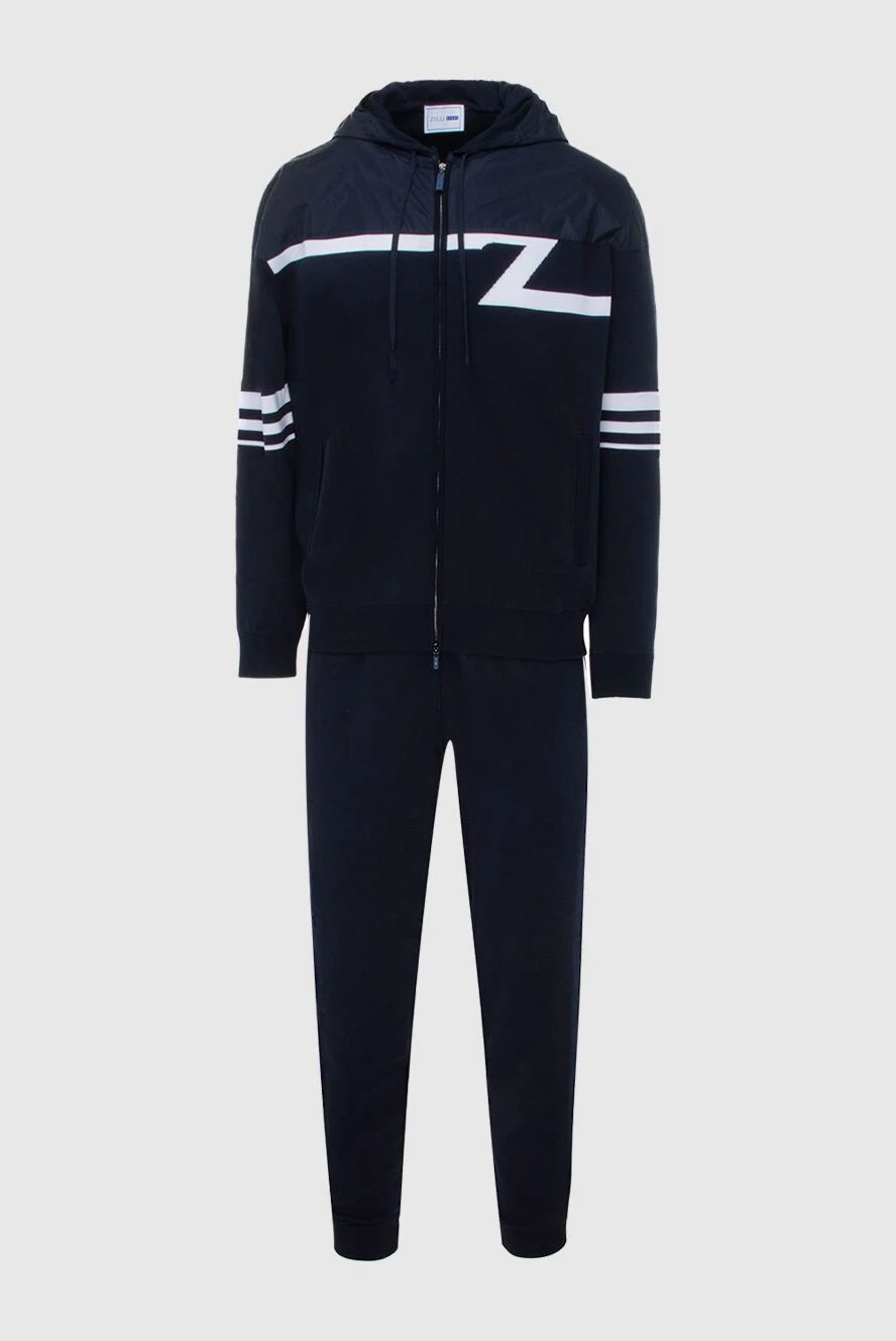 Zilli man blue men's sports suit made of cotton and polyamide купить с ценами и фото 172286 - photo 1