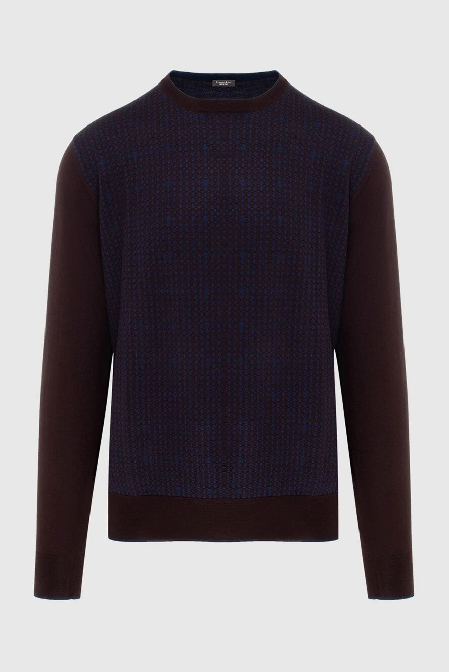 Stefano Ricci джемпер из кашемира и шелка коричневый мужской 172309 - фото 1