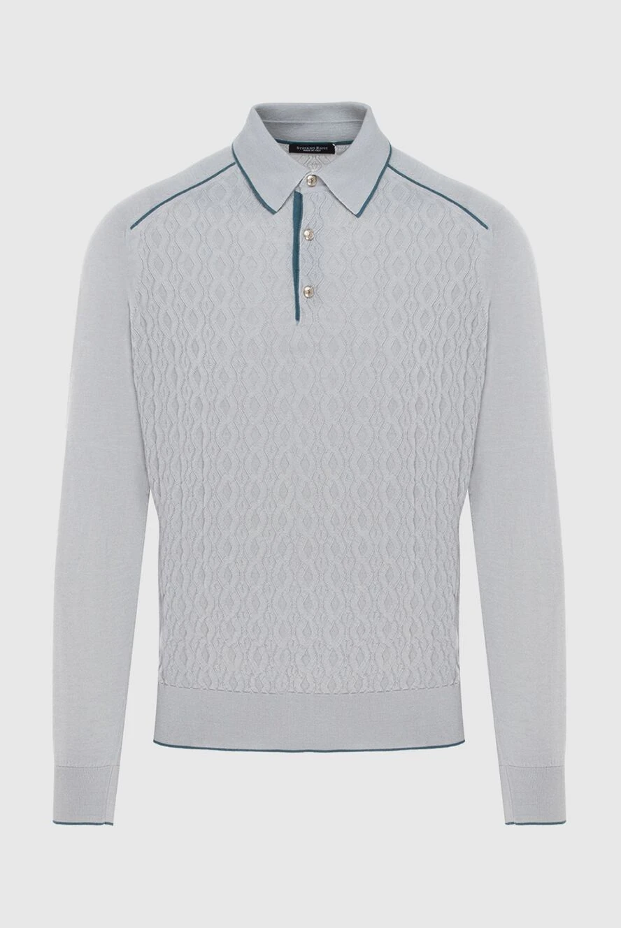 Stefano Ricci поло с длинным рукавом с текстурированной передней панелью 172348 - фото 1