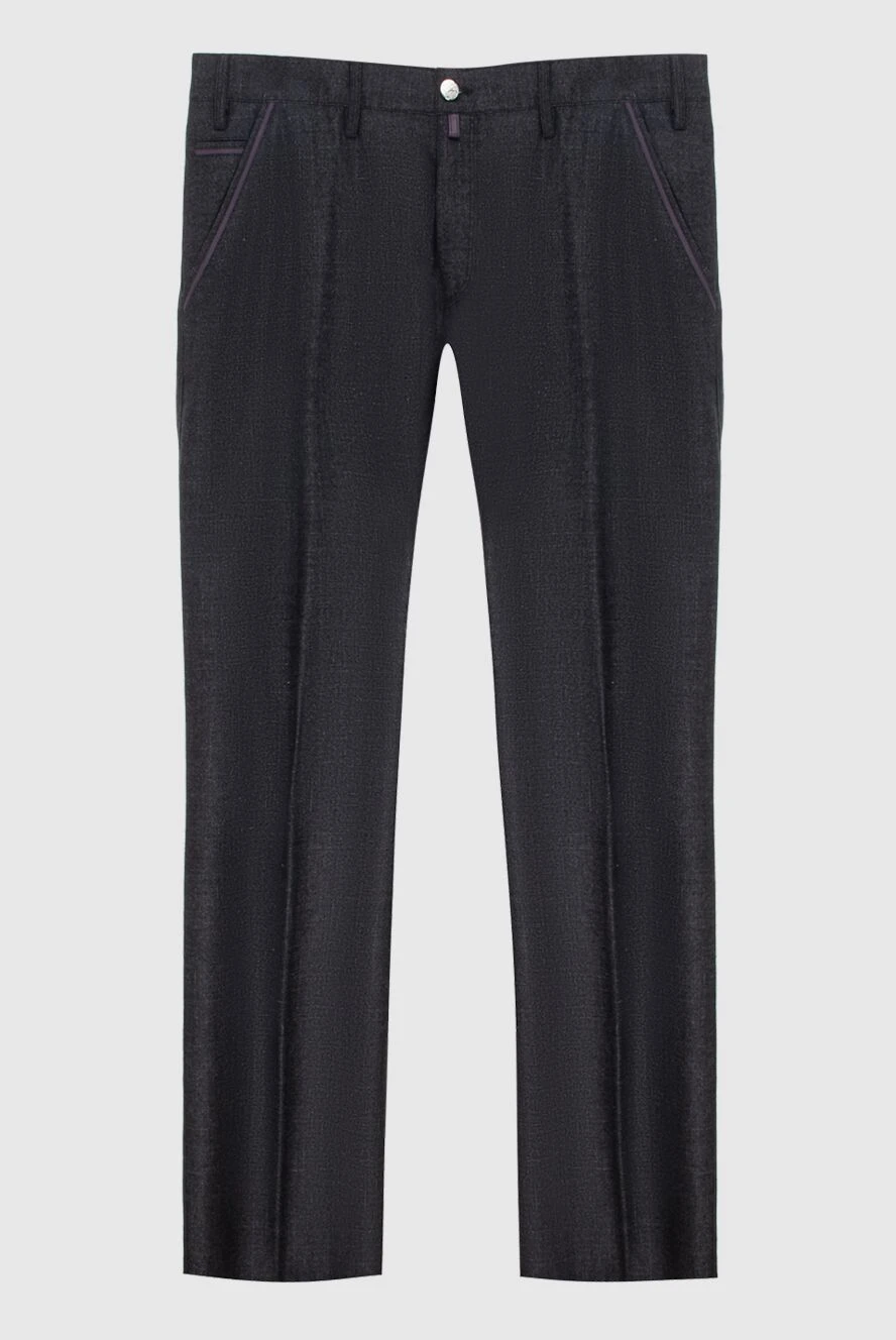 Stefano Ricci men's gray trousers with decorative piping on the pockets 172376 - photo 1