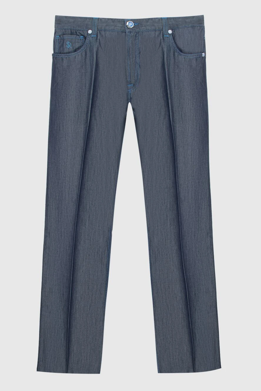 Stefano Ricci ерлерге арналған көк жібек және мақта джинсы 172382 - фото 1