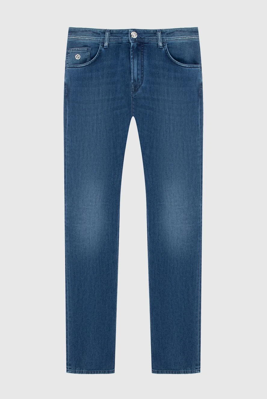 Stefano Ricci men's blue jeans with eagle embroidery accent 172390 - photo 1