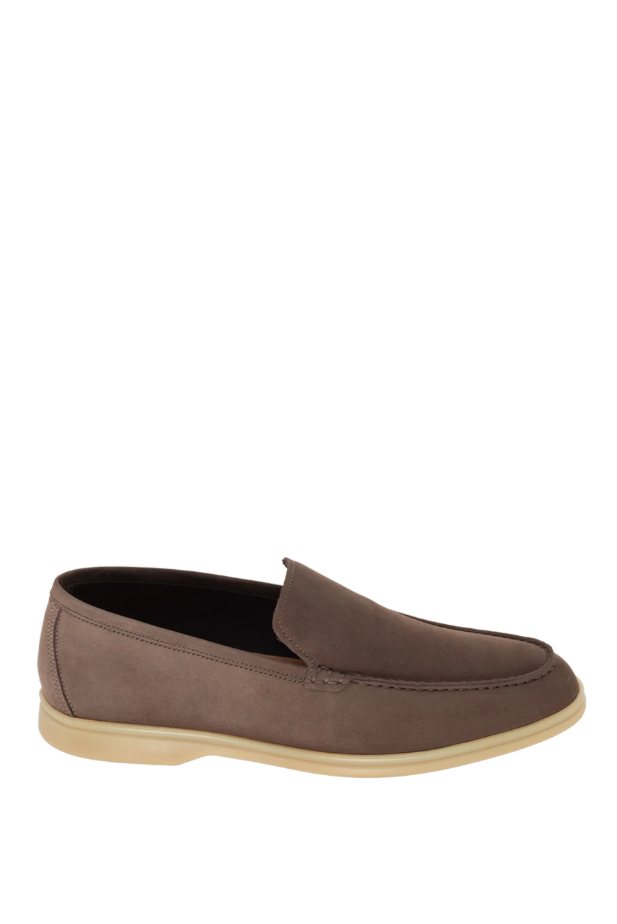 Cesare di Napoli man brown nubuck loafers for men купить с ценами и фото 172409 - photo 1