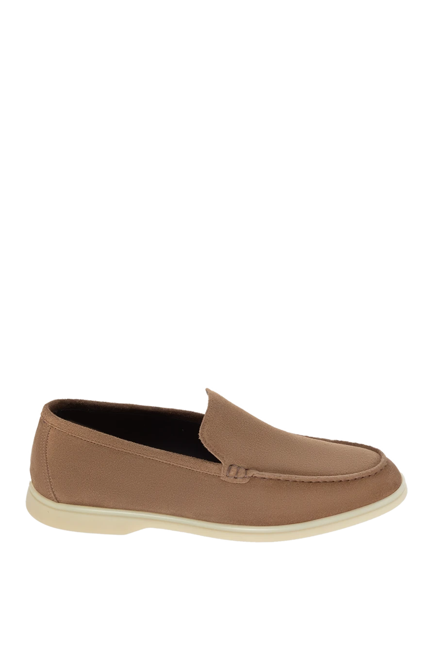 Cesare di Napoli man brown nubuck loafers for men купить с ценами и фото 172411 - photo 1