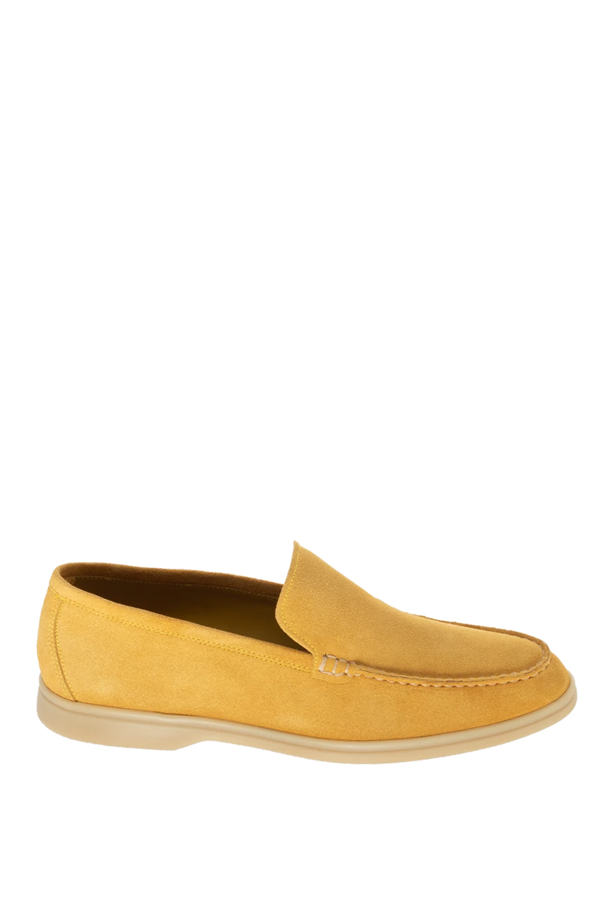 Cesare di Napoli man yellow suede loafers for men купить с ценами и фото 172415 - photo 1