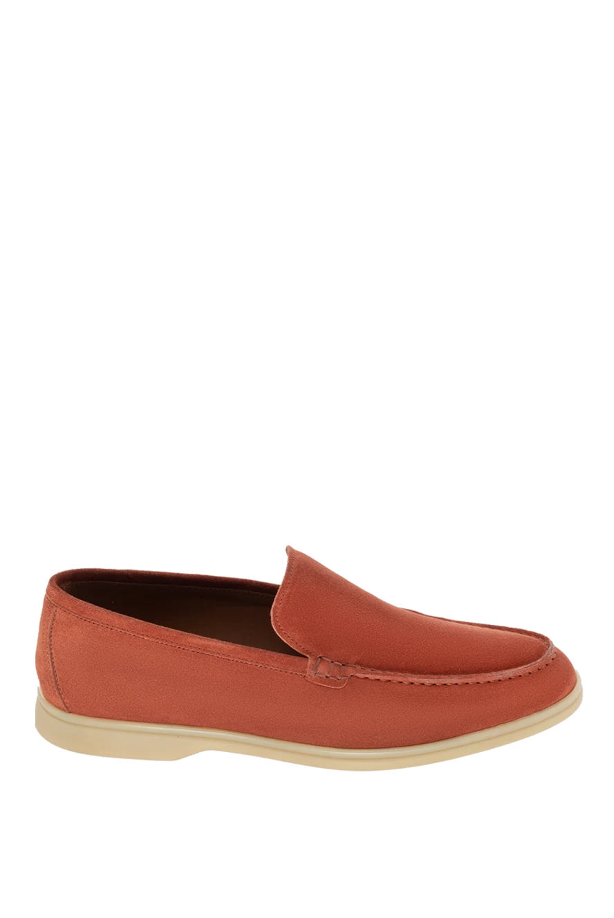 Cesare di Napoli man men's orange suede loafers купить с ценами и фото 172416 - photo 1