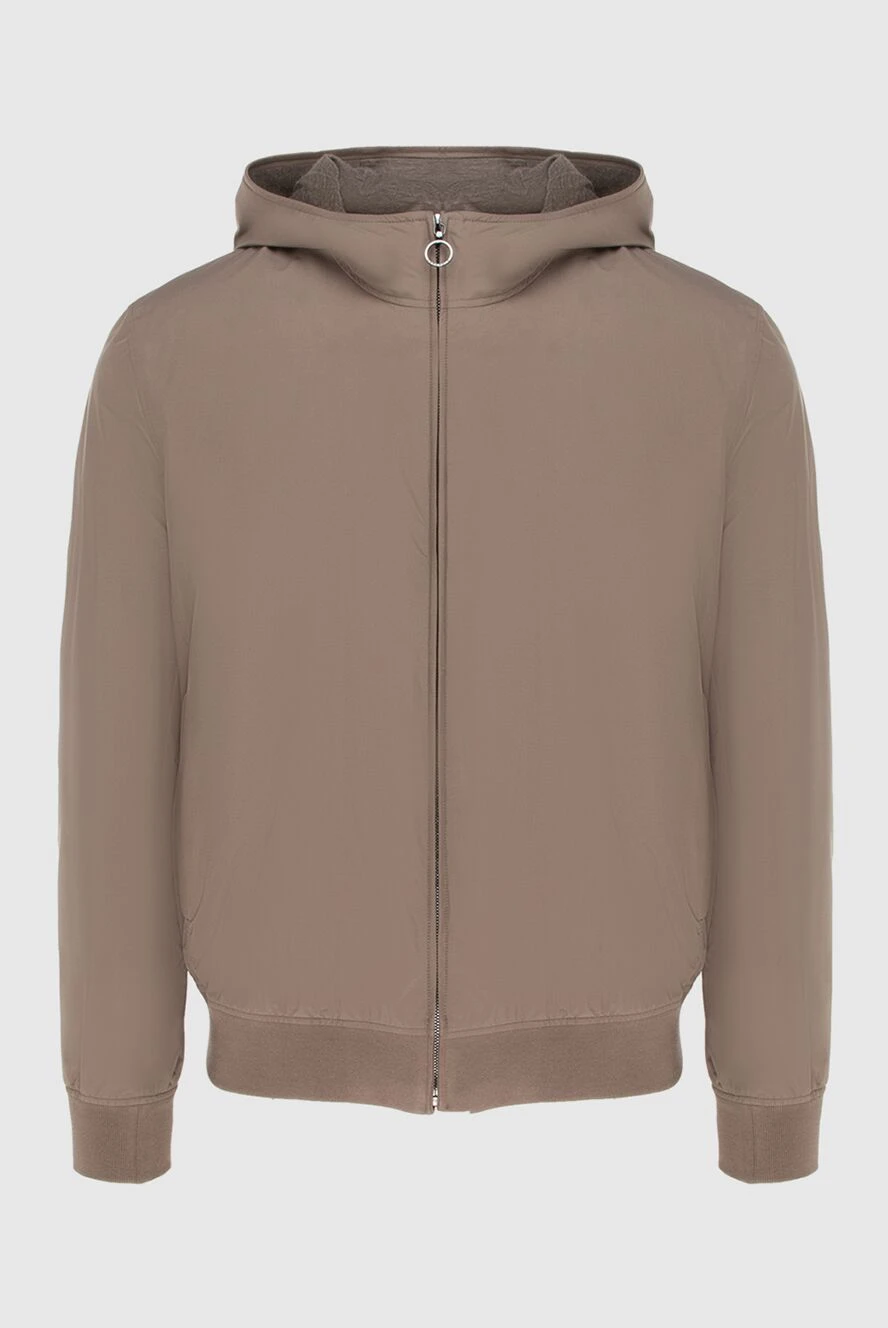 Seraphin мужская бежевая куртка на молнии с мягкими манжетами и капюшоном
172445 - фото 1