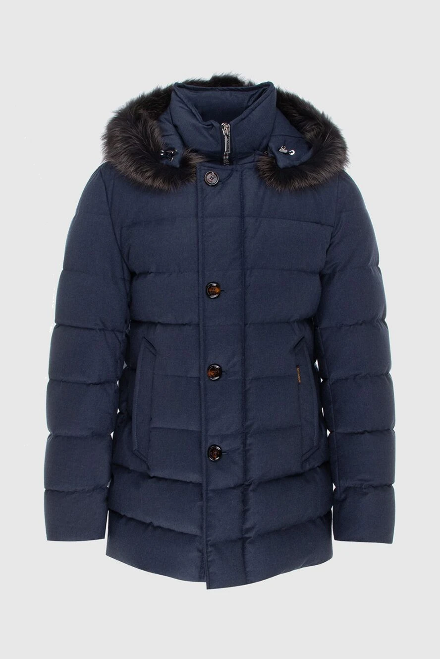 Moorer man down jacket men's wool and cashmere blue купить с ценами и фото 172527 - photo 1