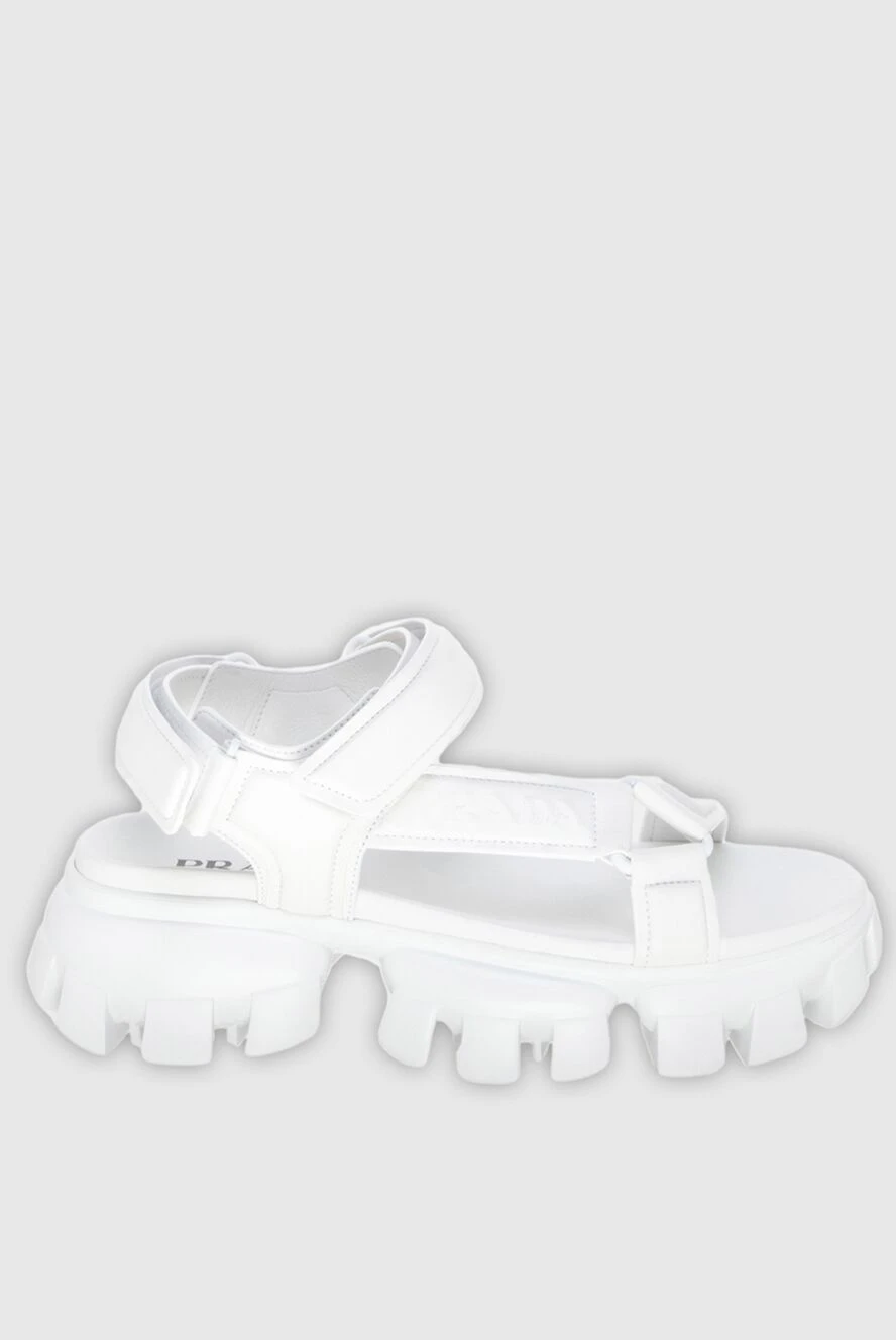 Prada woman white leather sandals for women купить с ценами и фото 172545 - photo 1