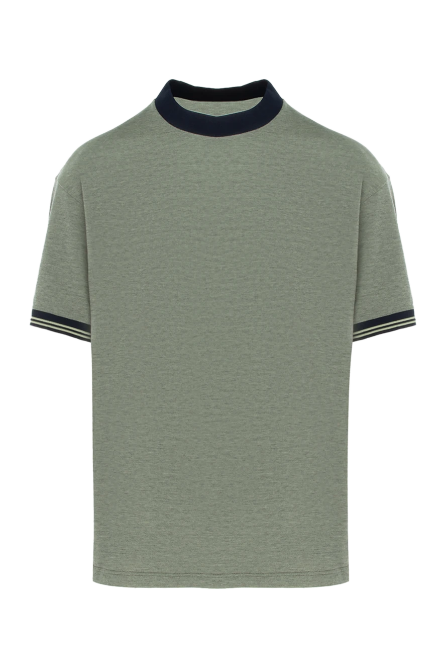 Loro Piana man green cotton t-shirt for men купить с ценами и фото 172560 - photo 1