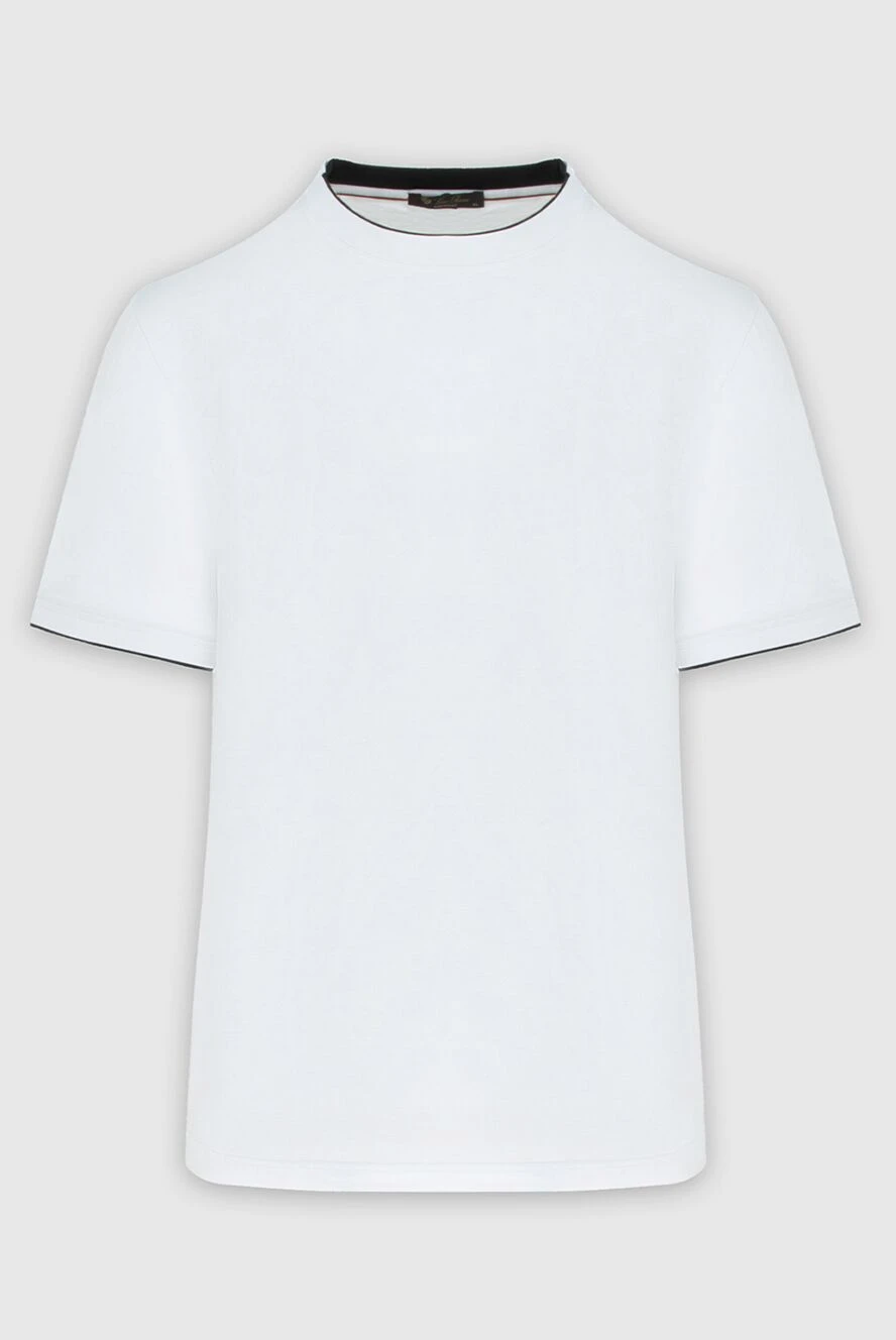 Loro Piana man white cotton t-shirt for men купить с ценами и фото 172564 - photo 1