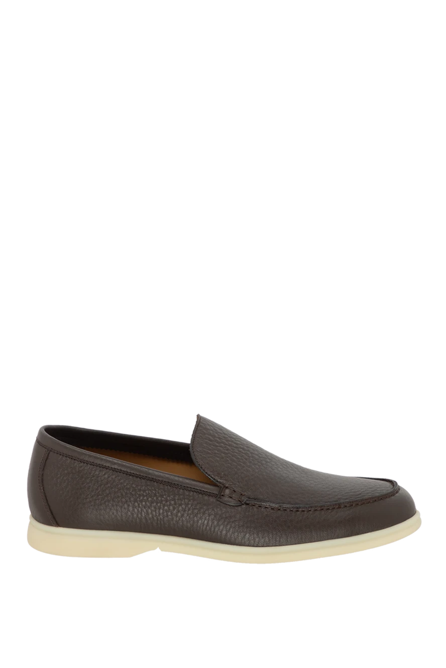 Loro Piana man brown leather loafers for men купить с ценами и фото 172664 - photo 1