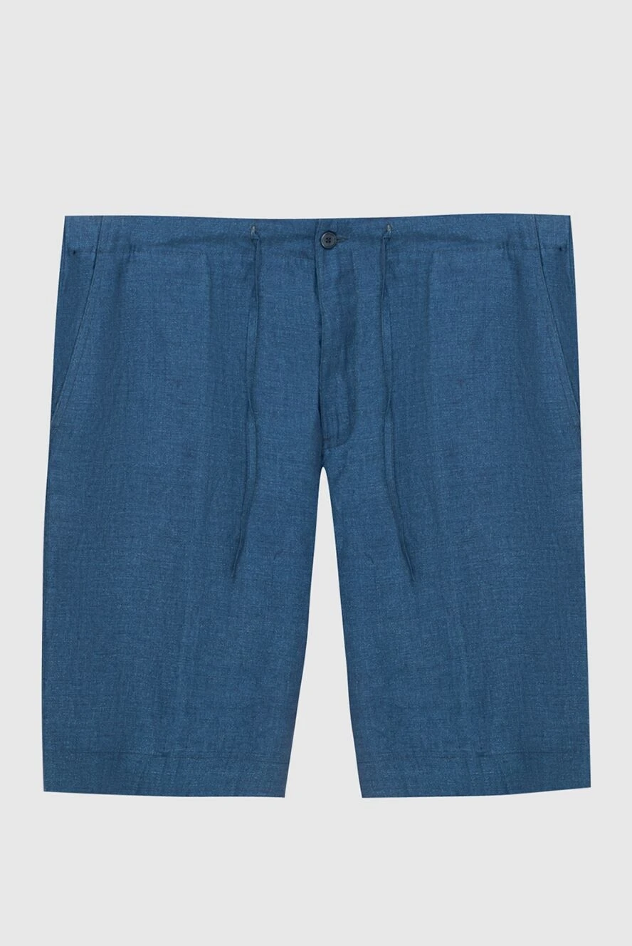 Loro Piana man blue linen shorts for men купить с ценами и фото 172671 - photo 1