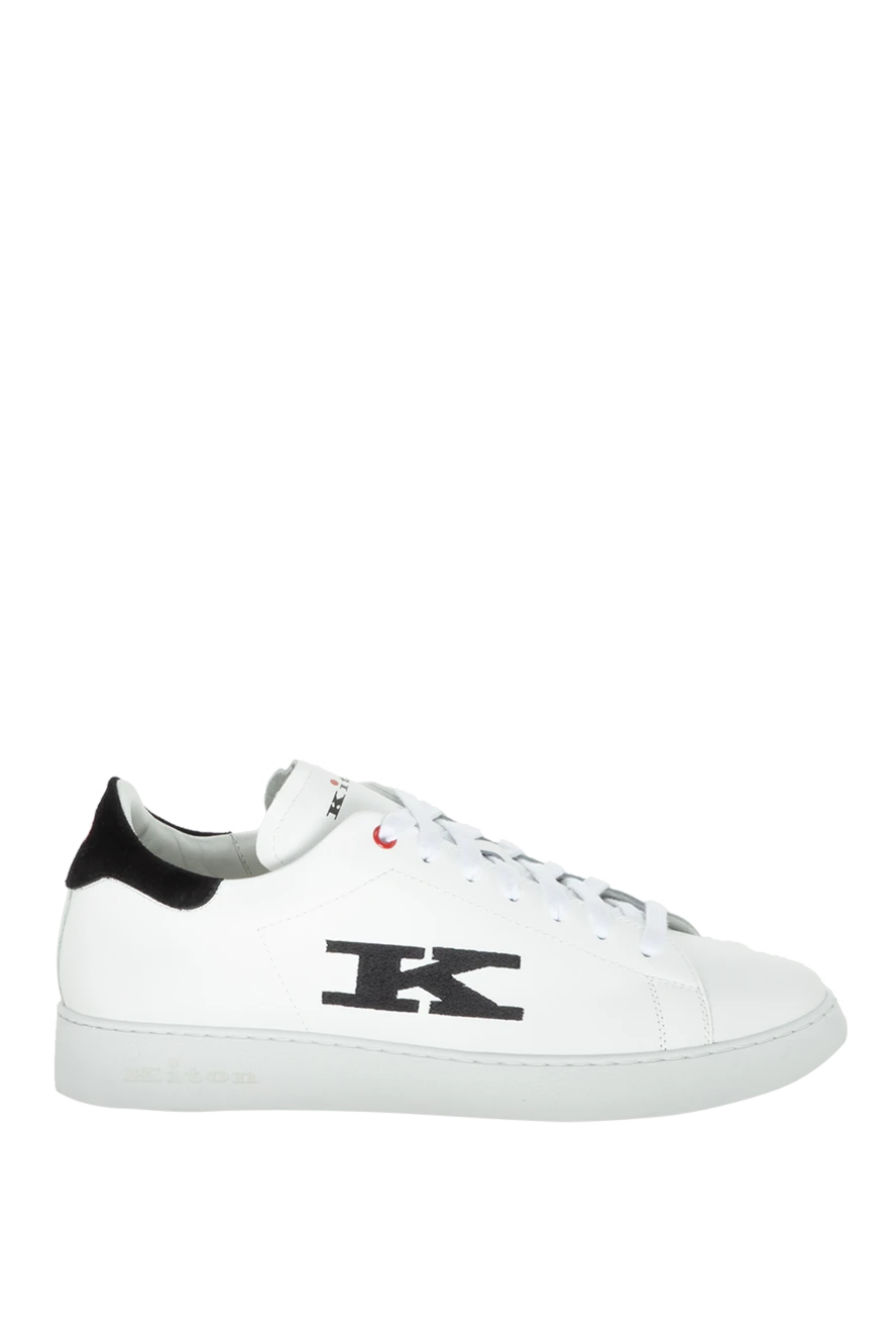 Kiton man white leather sneakers for men 172695 - photo 1