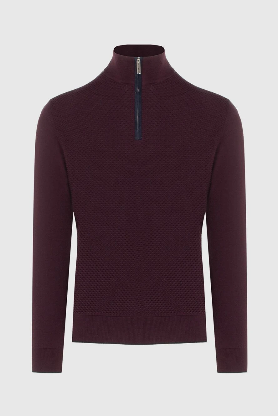 Stefano Ricci тройер из кашемира и шелка бордового цвета с воротником стойкой 172720 - фото 1