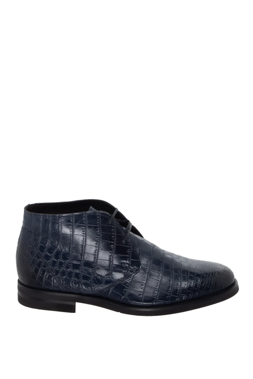 Stefano Ricci ботинки из кожи аллигатора темно синие с классической шнуровкой
172733 - фото 1