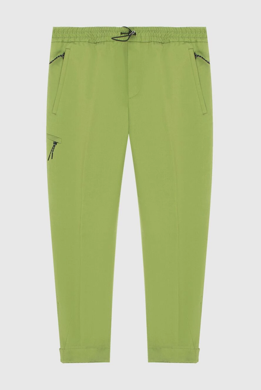 PT01 (Pantaloni Torino) man green cotton and linen trousers for men купить с ценами и фото 172771 - photo 1