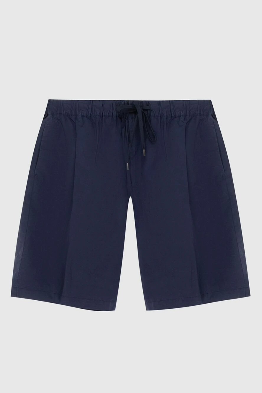 PT01 (Pantaloni Torino) man blue cotton and elastane shorts for men купить с ценами и фото 172783 - photo 1