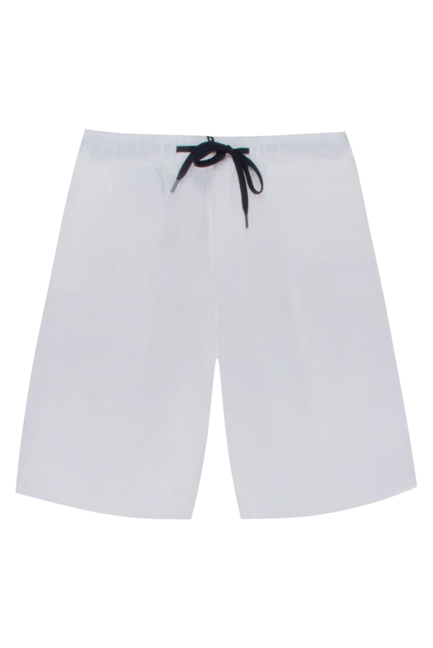 PT01 (Pantaloni Torino) man white cotton and elastane shorts for men купить с ценами и фото 172788 - photo 1