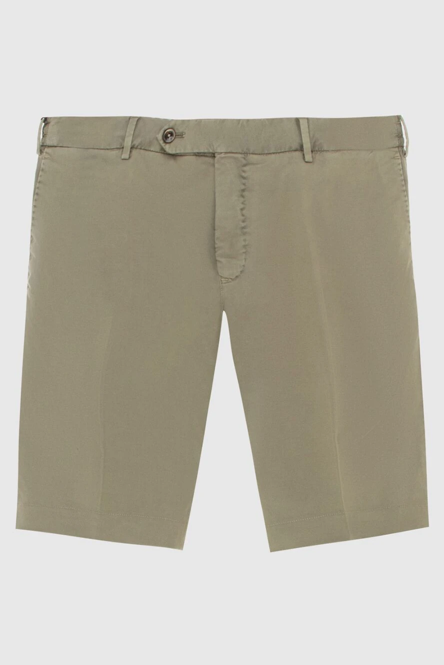 PT01 (Pantaloni Torino) man green cotton and elastane shorts for men купить с ценами и фото 172807 - photo 1