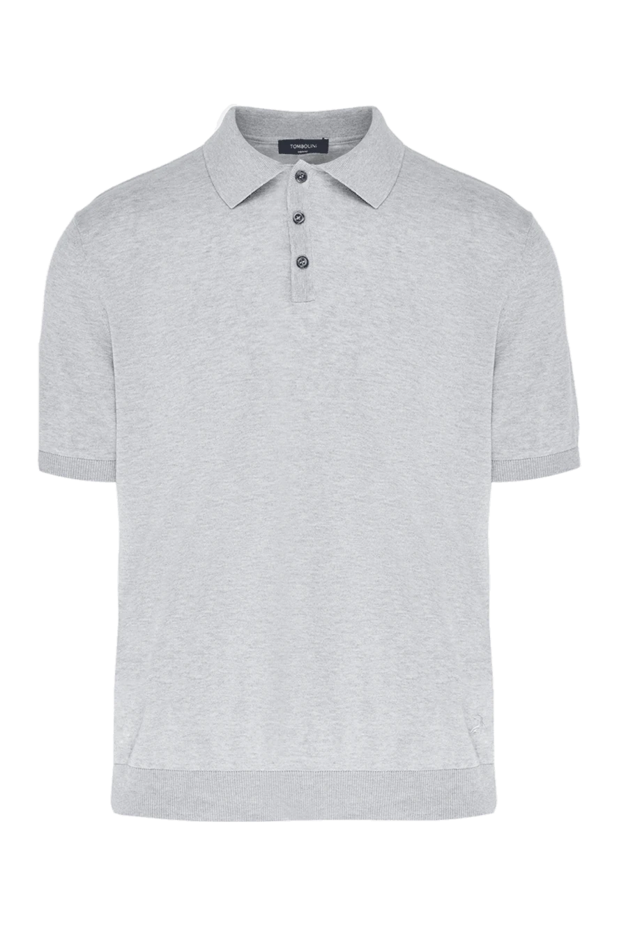 Tombolini man gray cotton and silk polo купить с ценами и фото 172858 - photo 1