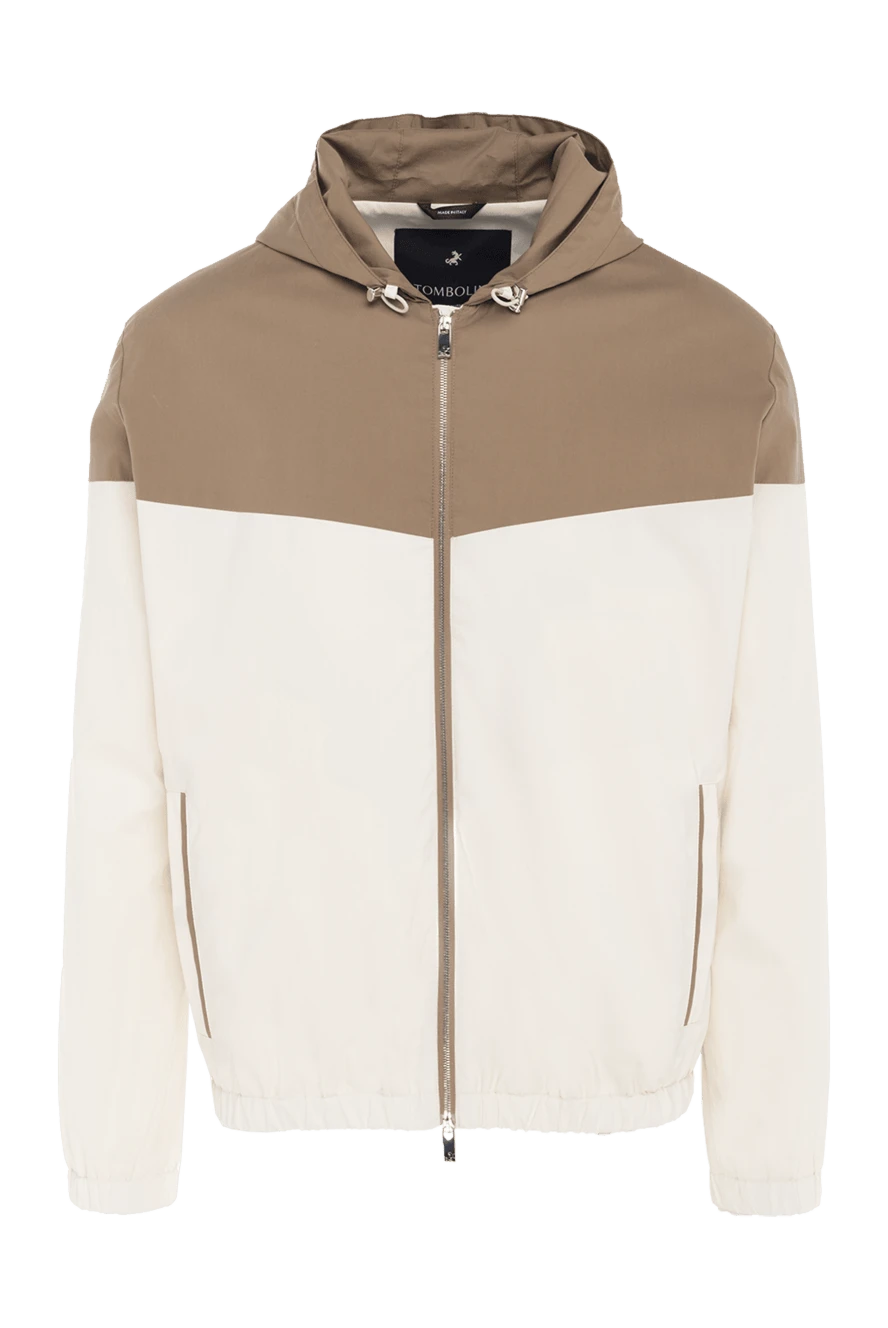 Tombolini man windbreaker made of cotton, polyamide and elastane beige купить с ценами и фото 172871 - photo 1