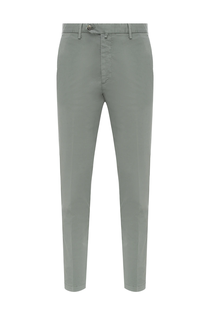 Tombolini man green cotton and elastane trousers купить с ценами и фото 172872 - photo 1