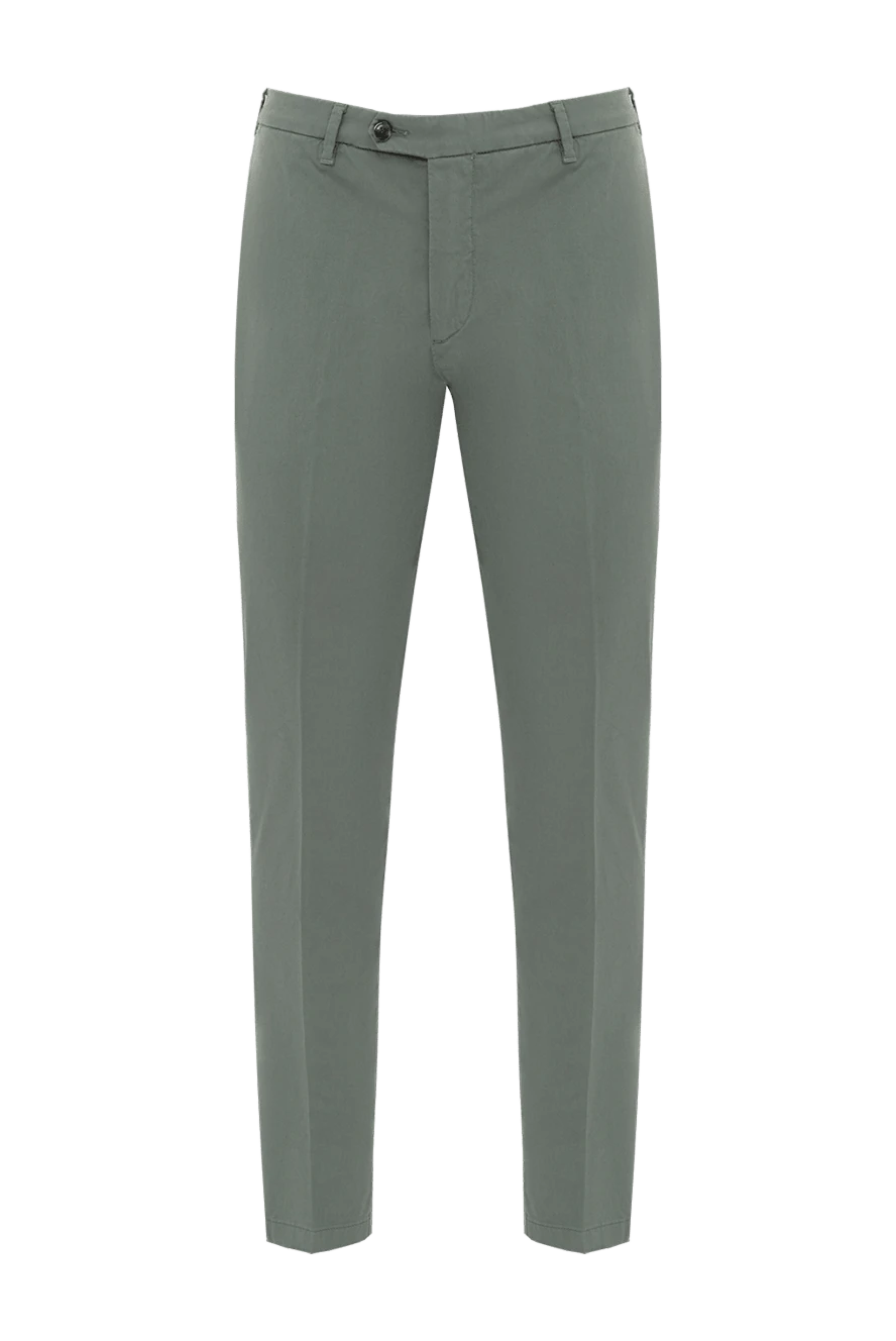 Tombolini man green cotton and elastane trousers купить с ценами и фото 172873 - photo 1