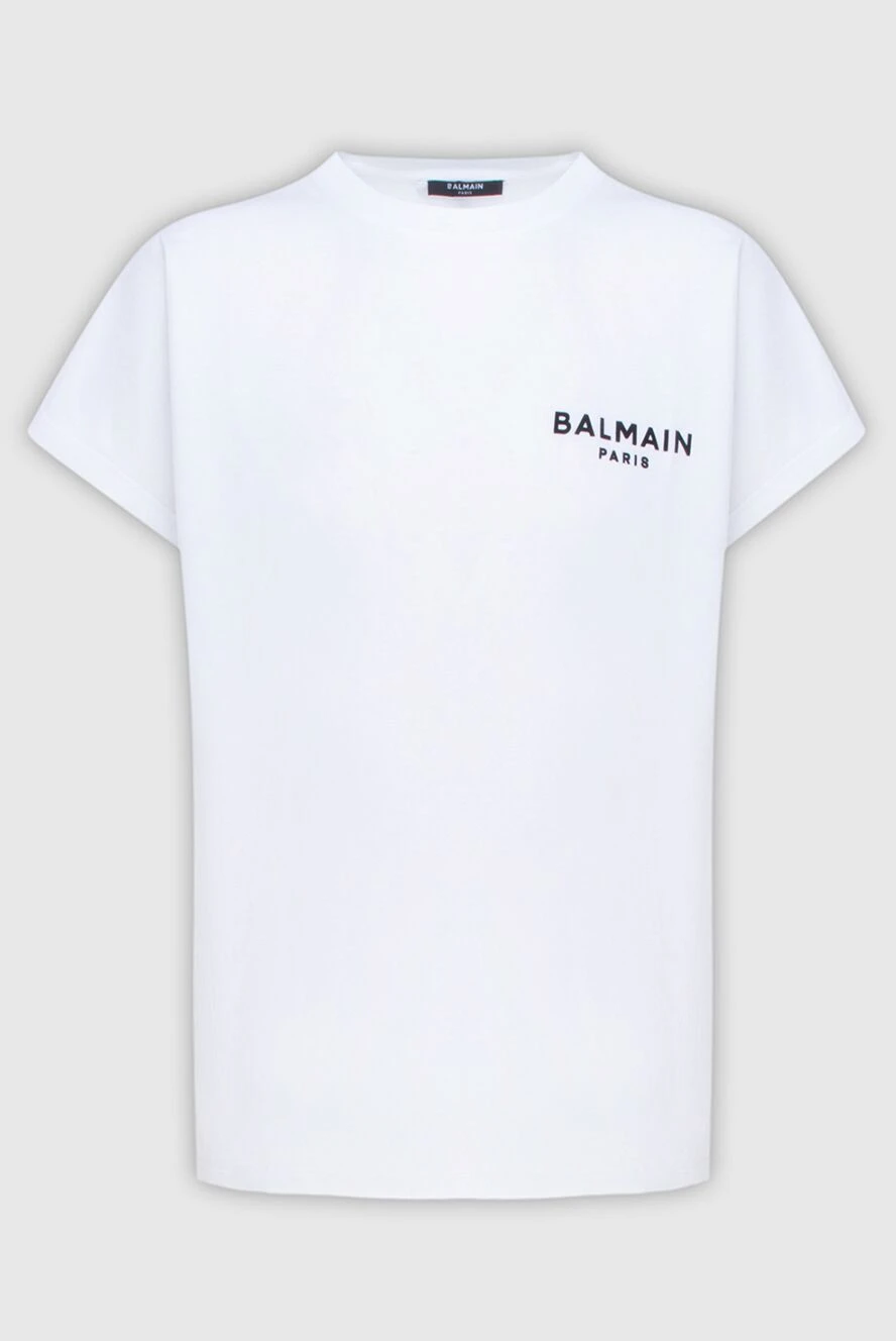 Balmain woman white cotton t-shirt for women купить с ценами и фото 172884 - photo 1