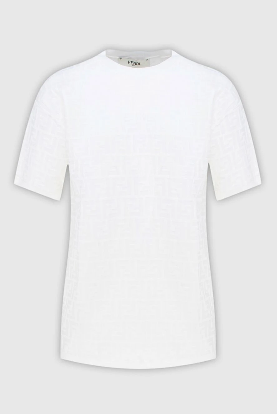 Fendi woman white t-shirt for women купить с ценами и фото 172885 - photo 1