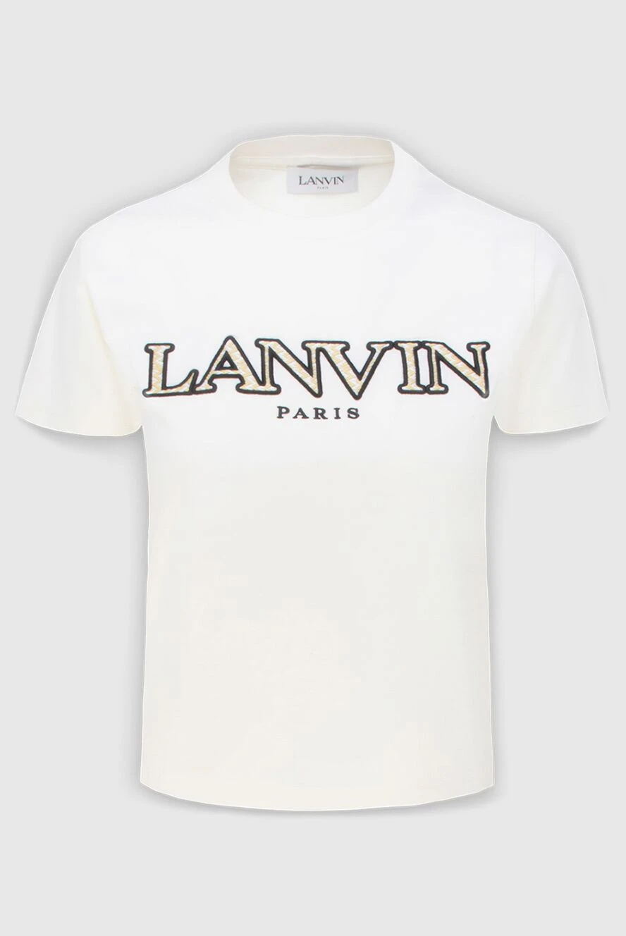 Lanvin Әйелдер әйелдерге арналған ақ мақтадан жасалған футболка купить с ценами и фото 172890 - фото 1