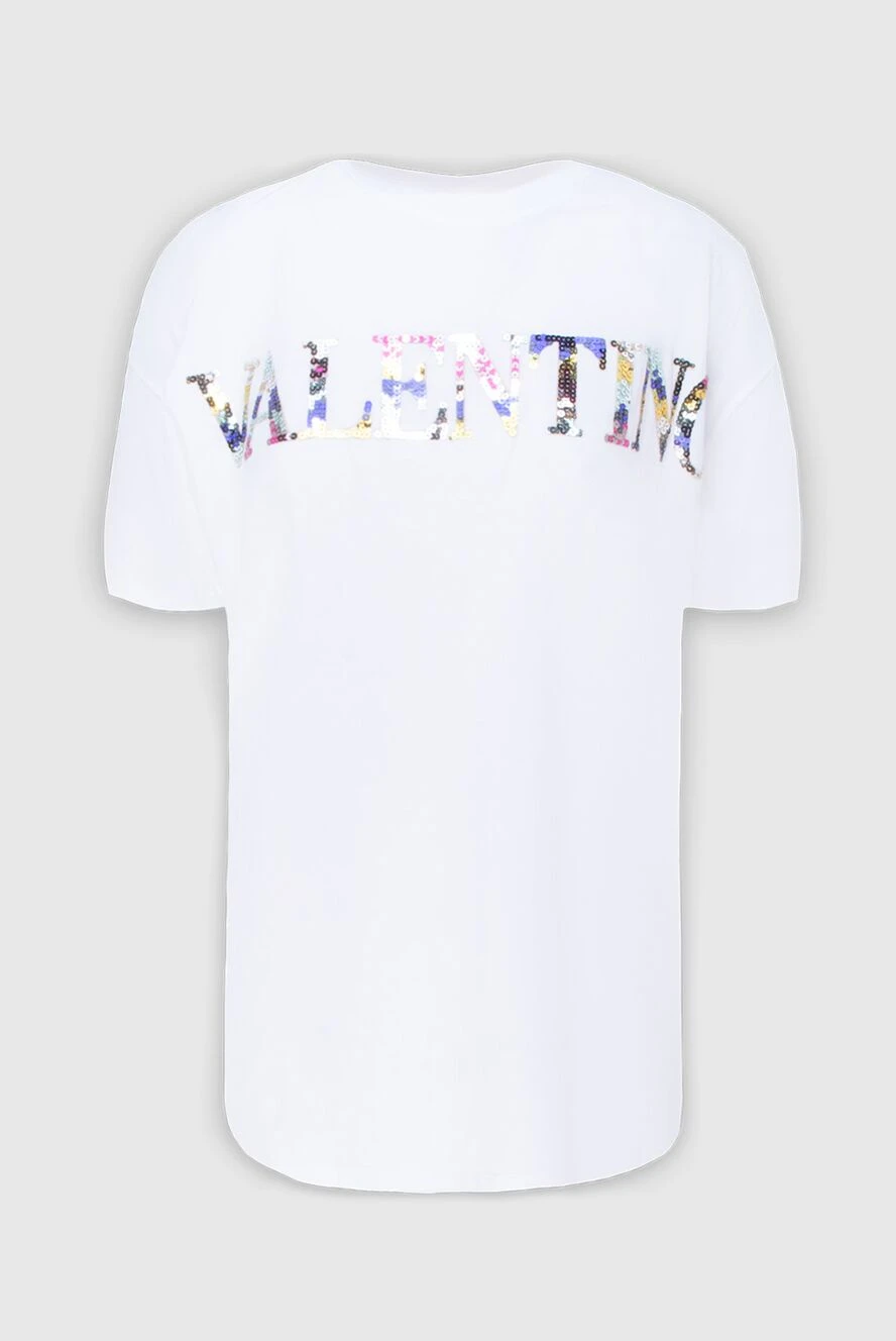 Valentino woman white cotton t-shirt for women купить с ценами и фото 172894 - photo 1