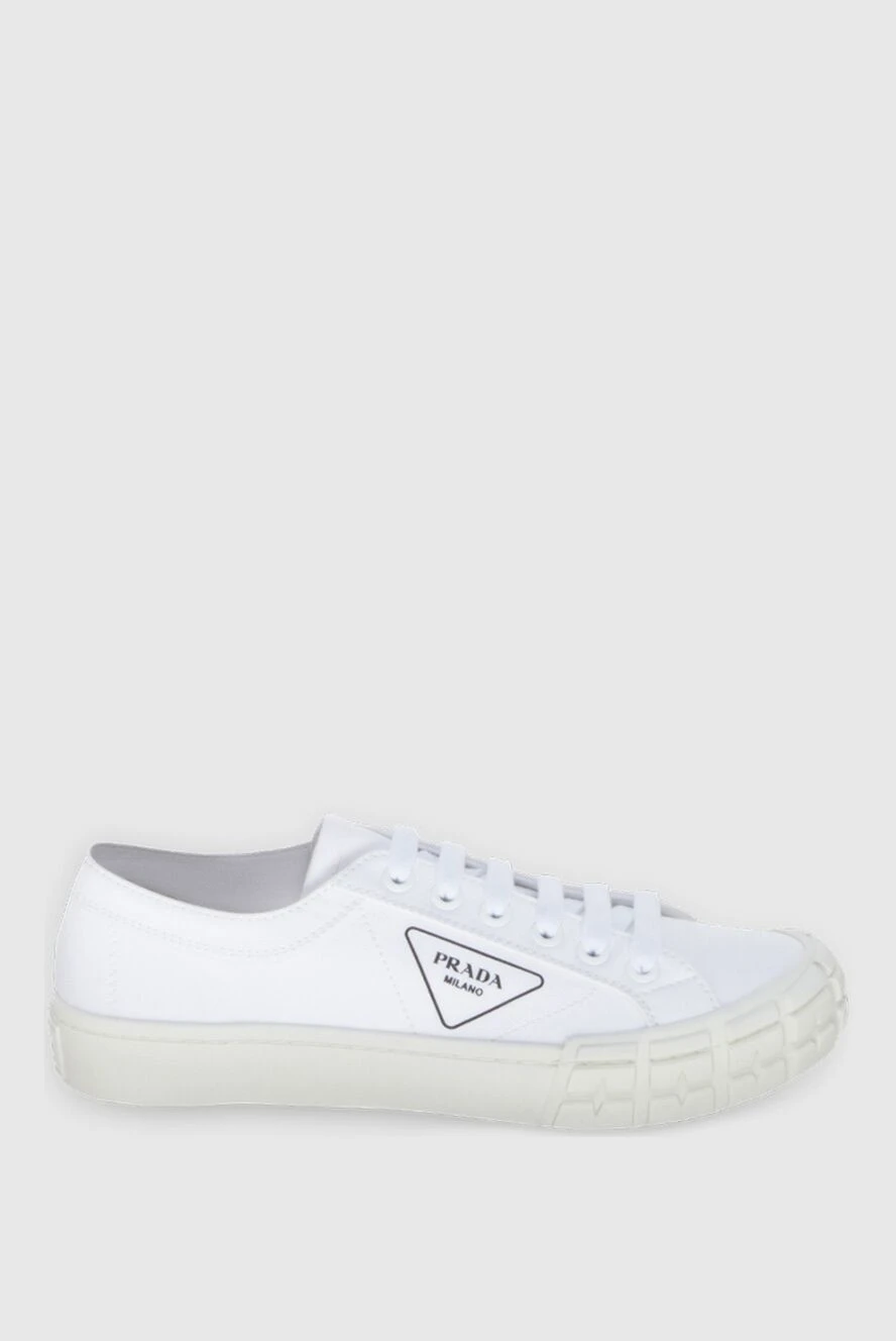 Prada man cotton sneakers white for men купить с ценами и фото 172904 - photo 1