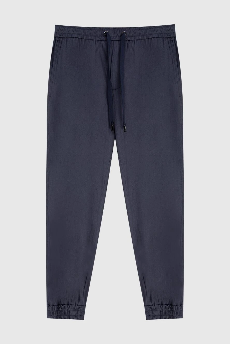 Dolce & Gabbana man men's sports trousers made of cotton and polyamide, blue купить с ценами и фото 172917 - photo 1