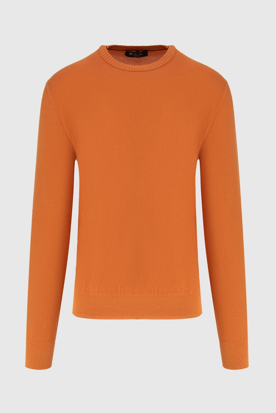 Loro Piana man cotton and silk jumper orange for men купить с ценами и фото 172993 - photo 1