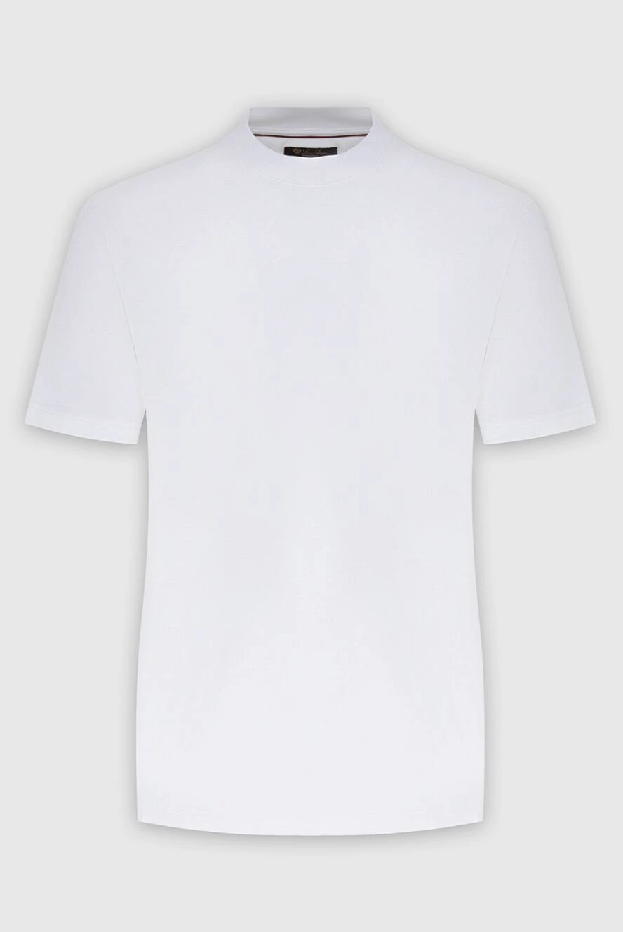 Loro Piana man white cotton t-shirt for men купить с ценами и фото 172998 - photo 1