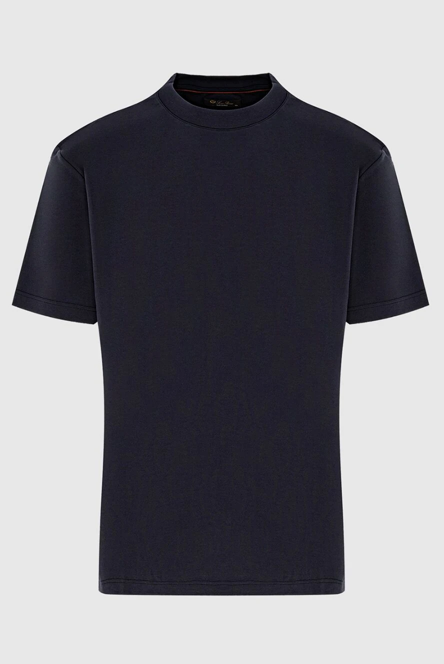 Loro Piana man cotton t-shirt blue for men купить с ценами и фото 172999 - photo 1