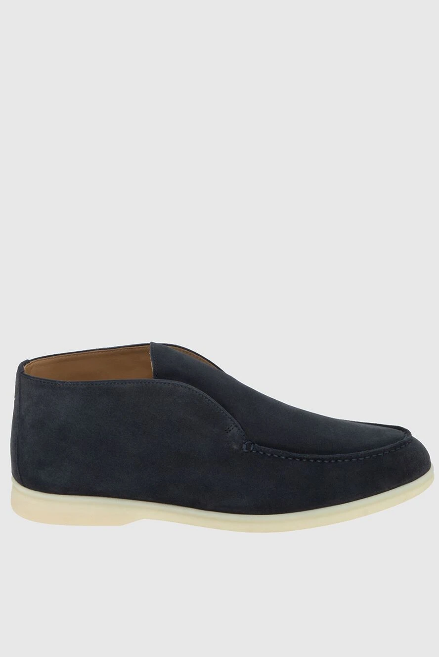 Loro Piana man blue suede loafers for men купить с ценами и фото 173022 - photo 1