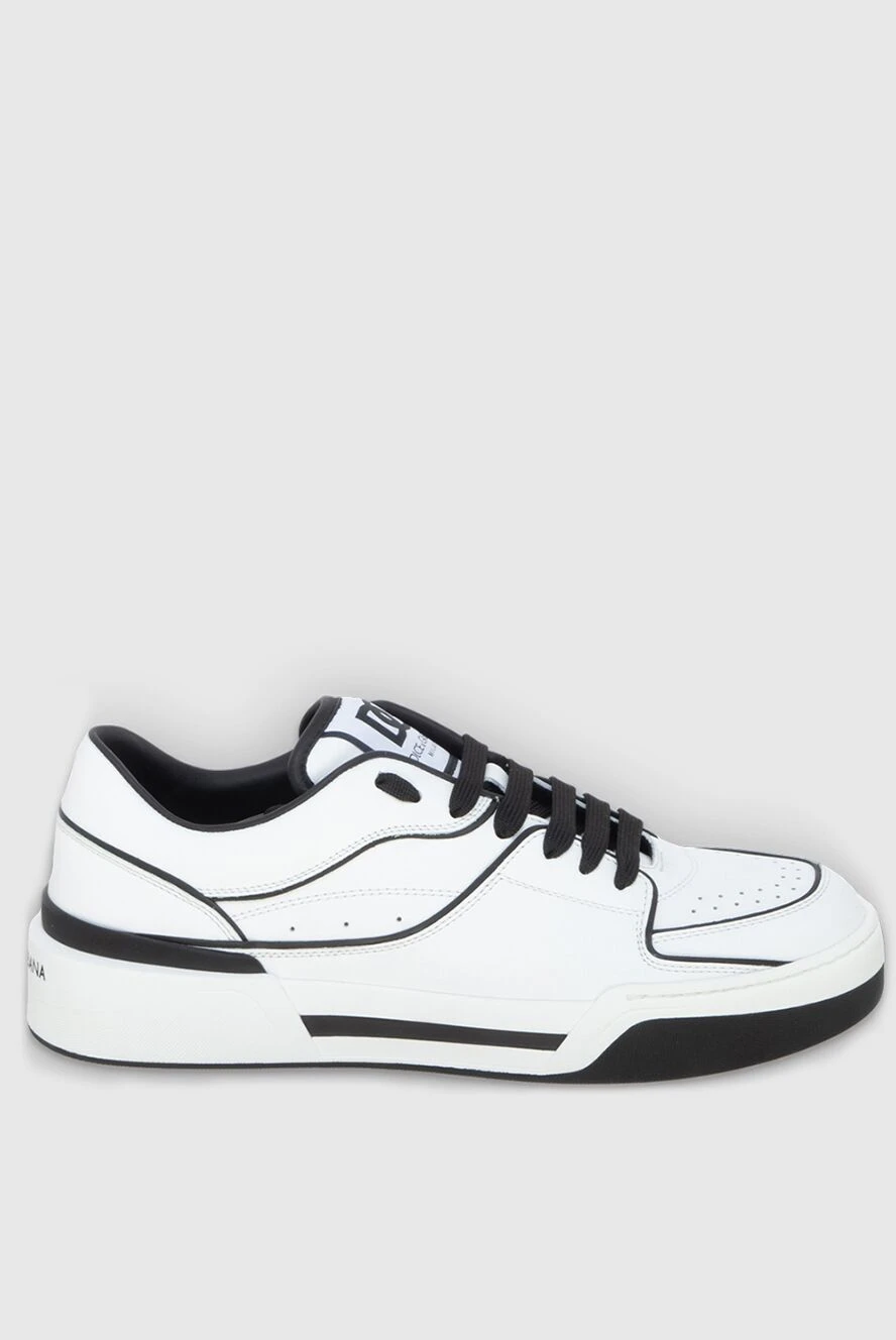 Dolce & Gabbana man white leather sneakers for men купить с ценами и фото 173032 - photo 1