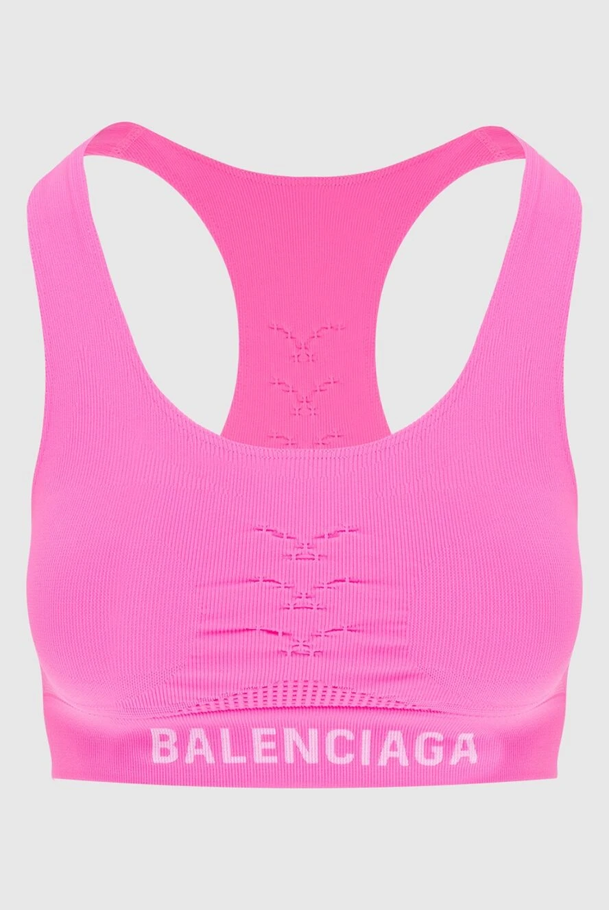 Balenciaga woman women's pink polyamide and elastane top купить с ценами и фото 173097 - photo 1