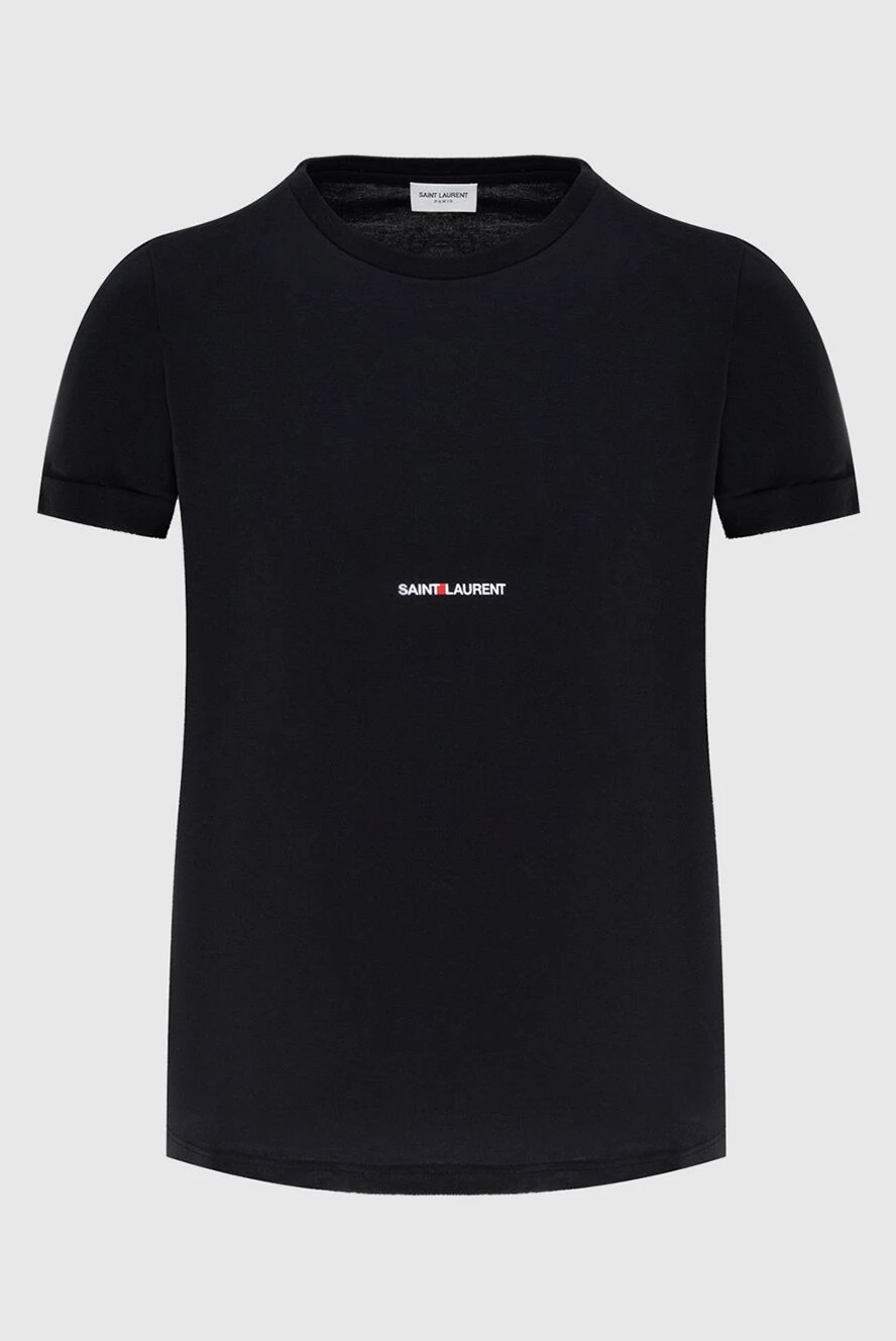 Saint Laurent man black cotton t-shirt for men купить с ценами и фото 173146 - photo 1