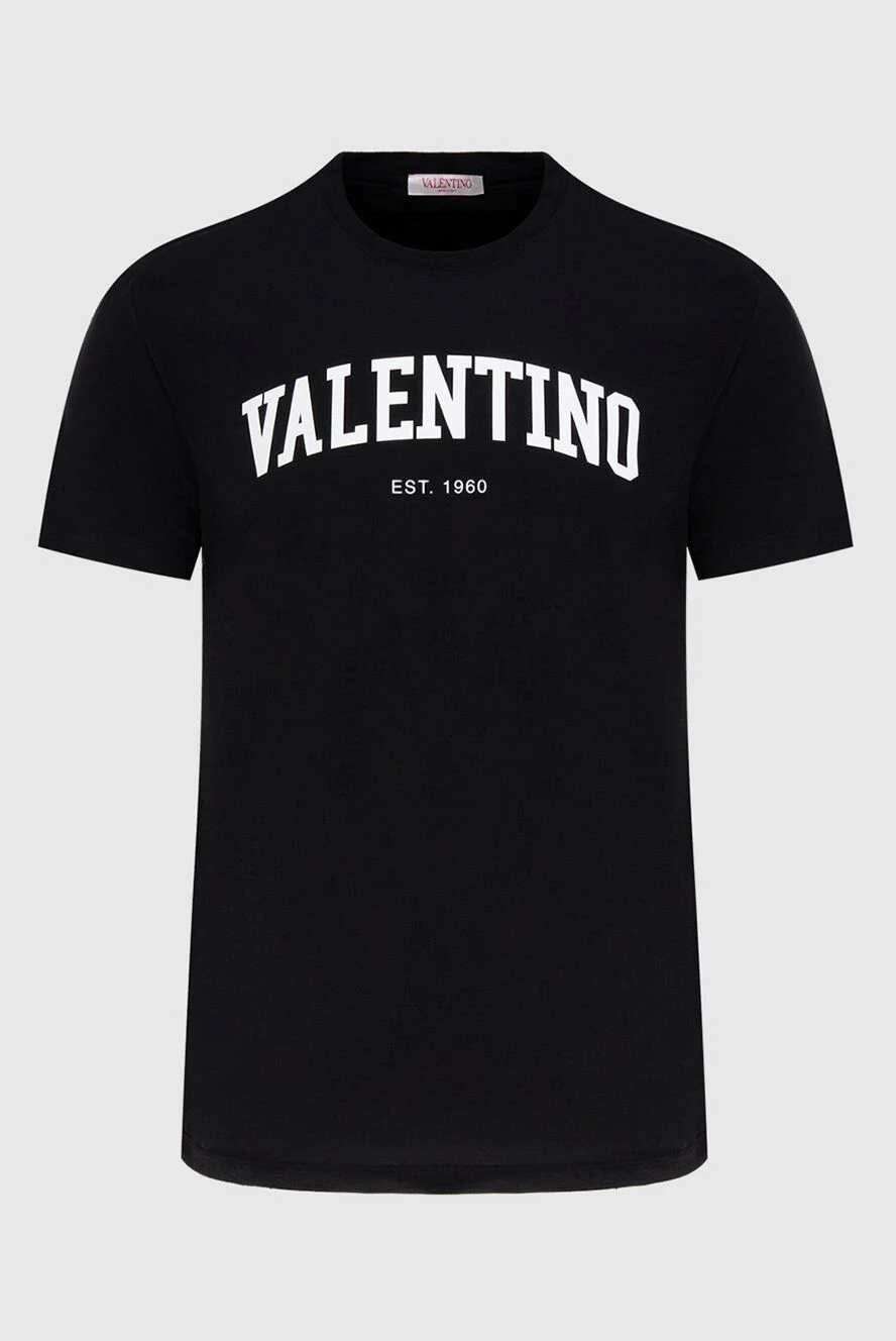 Valentino man black cotton t-shirt for men купить с ценами и фото 173165 - photo 1