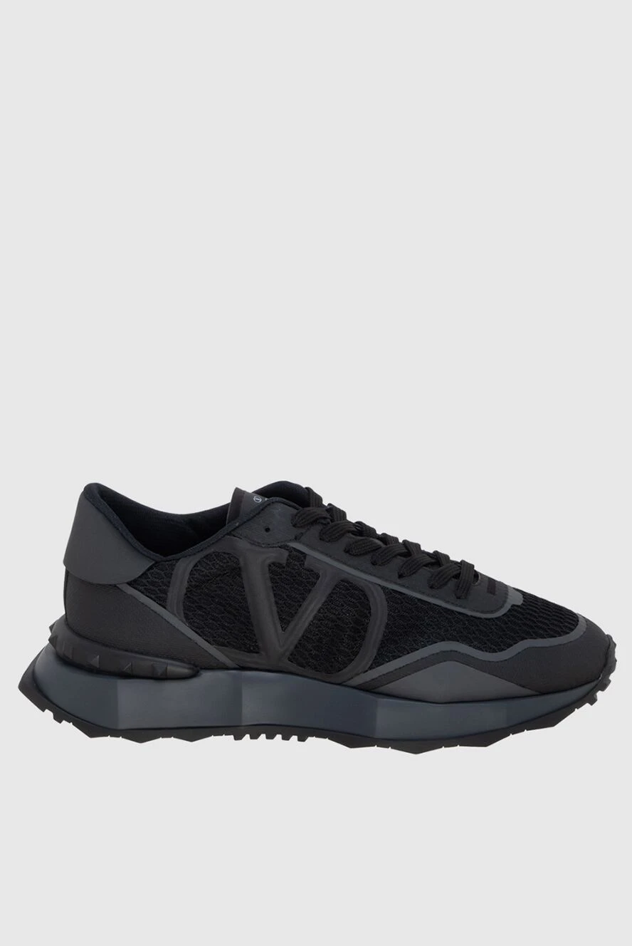 Valentino man black leather sneakers for men купить с ценами и фото 173168 - photo 1