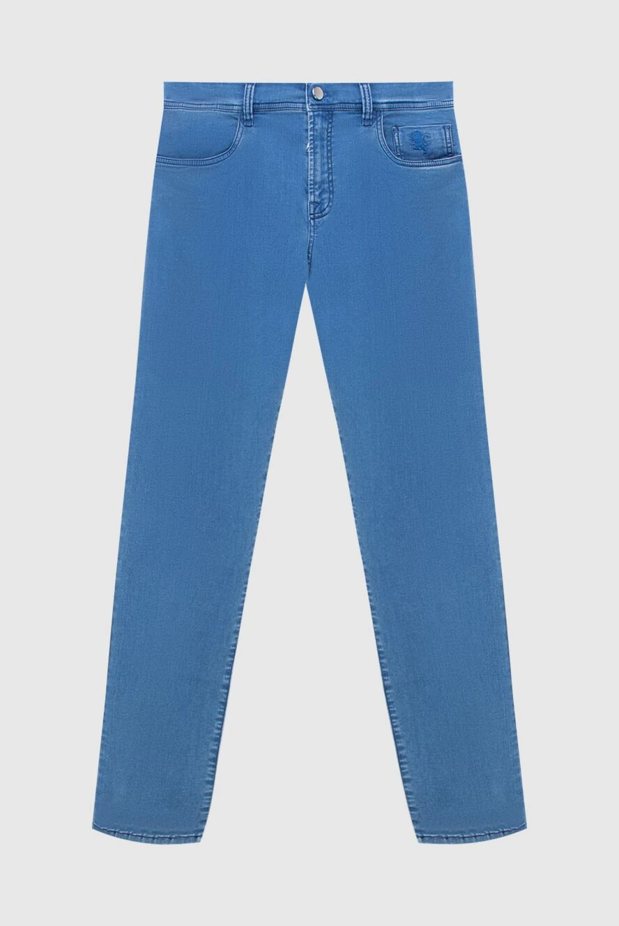 Scissor Scriptor man blue cotton and polyamide jeans for men купить с ценами и фото 173200 - photo 1