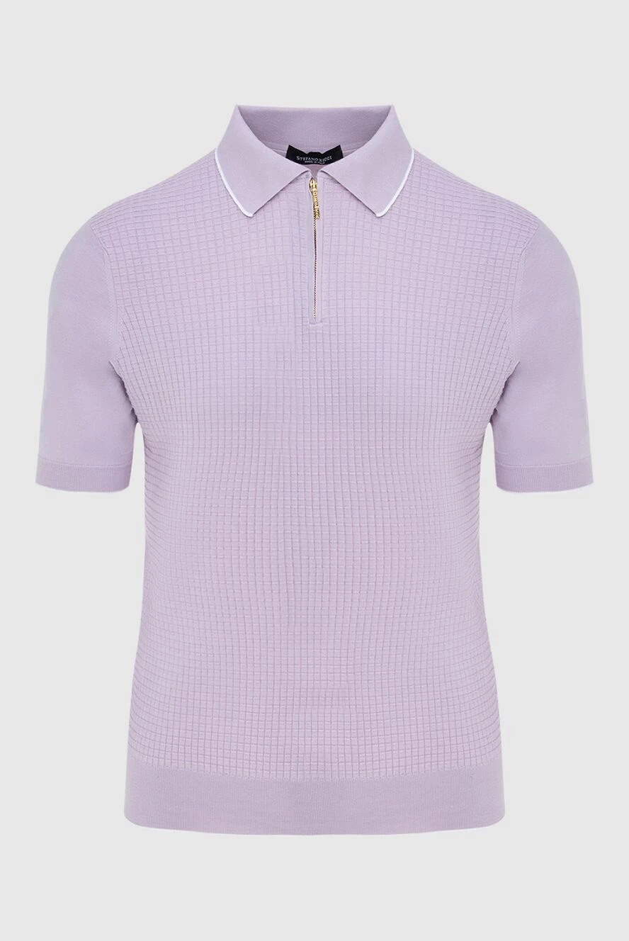 Stefano Ricci поло из шелка розовое мужское 173242 - фото 1